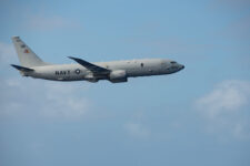 P-8 Flies By Nimitz