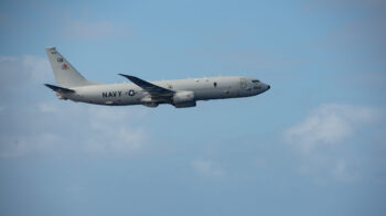 P-8 Flies By Nimitz